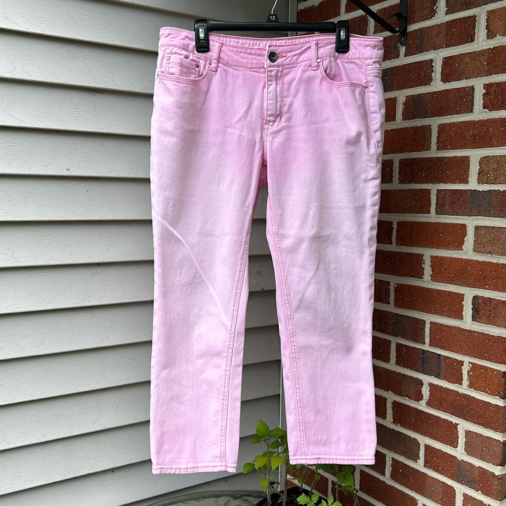 DKNY pink jeans, size 12 women’s